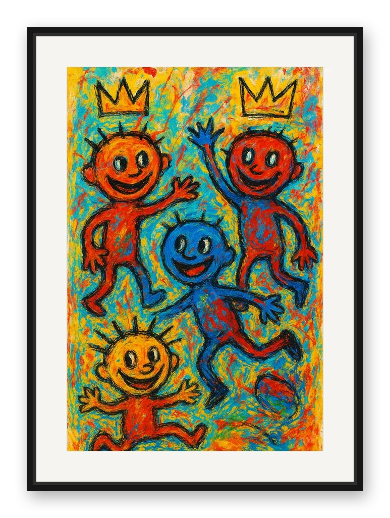Figuren als Posterdruck im Raum