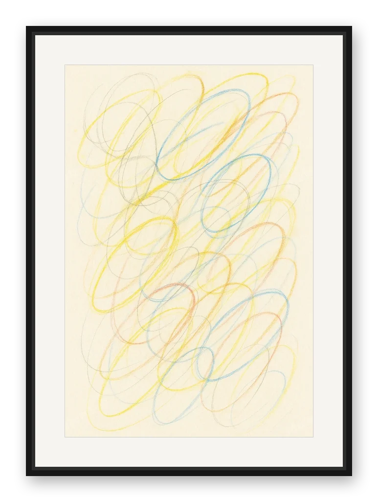 Linien als Posterdruck im Raum