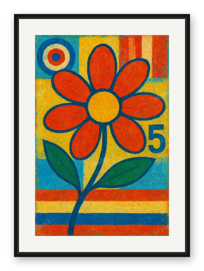 Blüte als Posterdruck im Raum