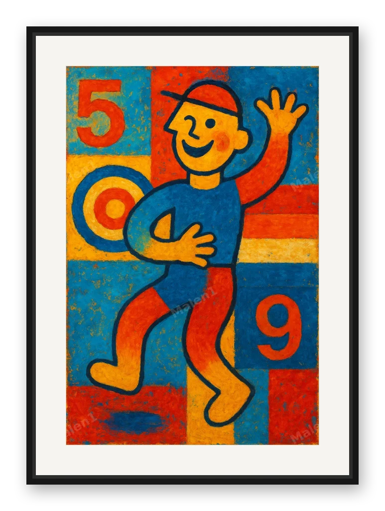 Figuren als Posterdruck im Raum