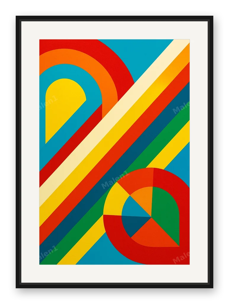 Diagonale als Posterdruck im Raum