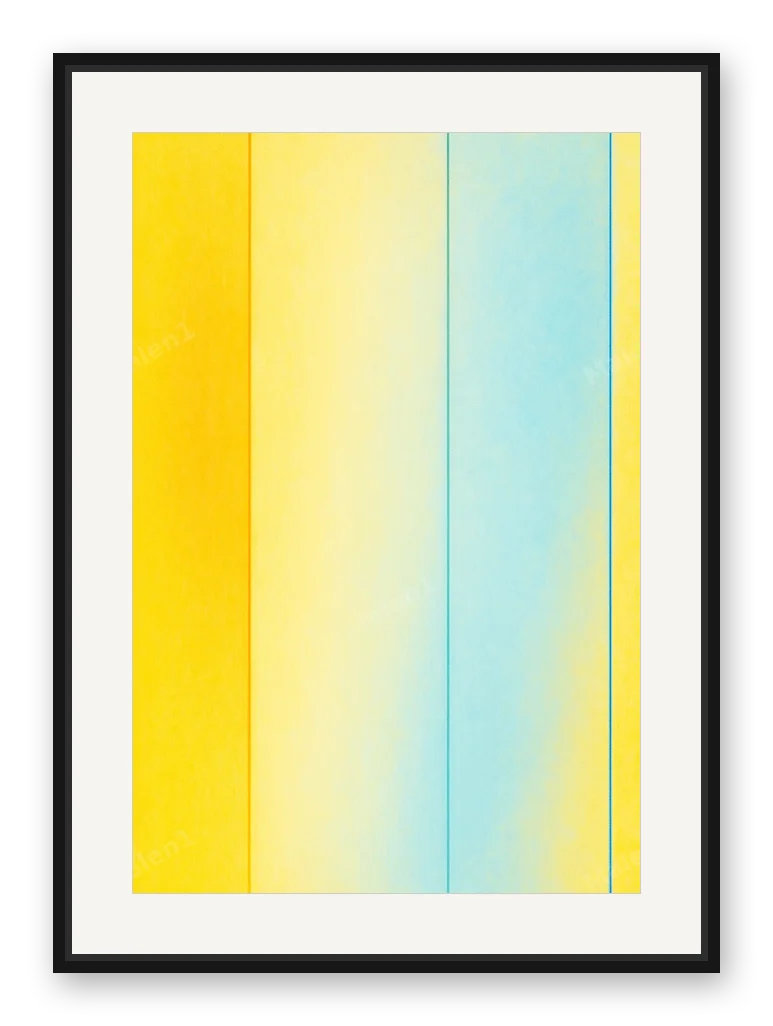 Linien als Posterdruck im Raum