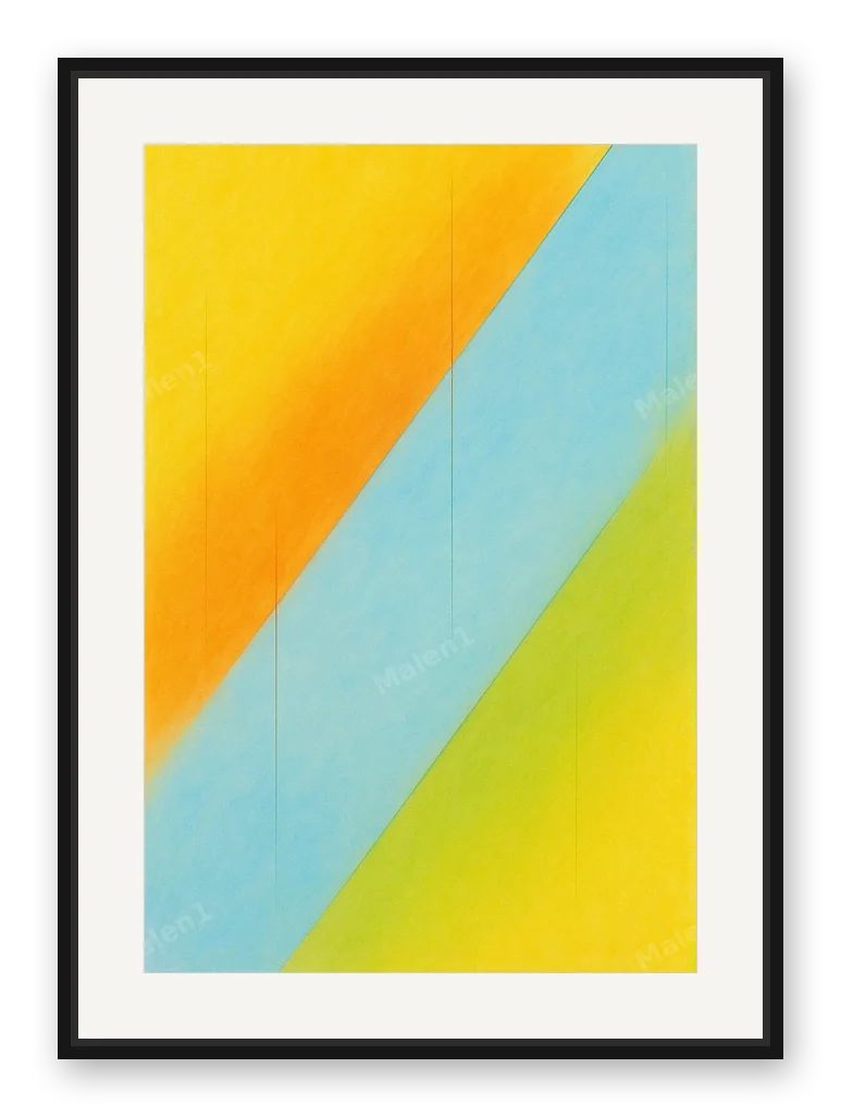 Diagonale als Posterdruck im Raum