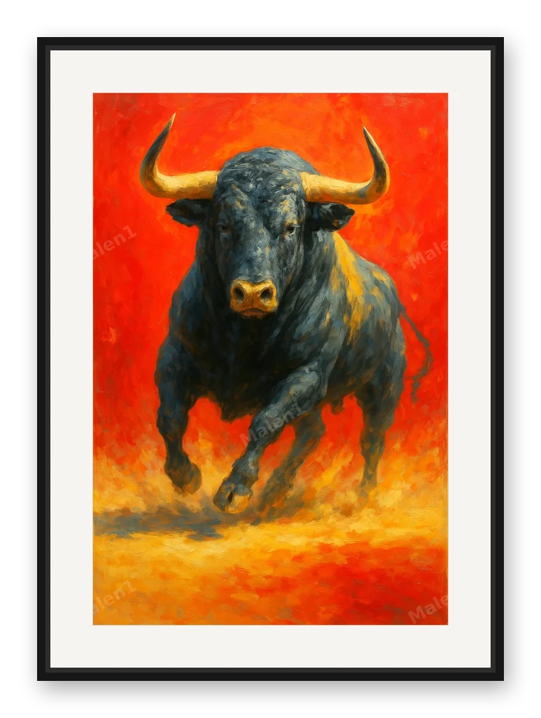 El Torro als Posterdruck im Raum