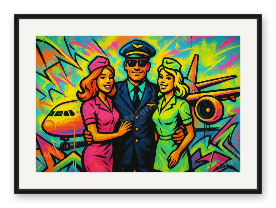 Fly with me als Posterdruck im Raum