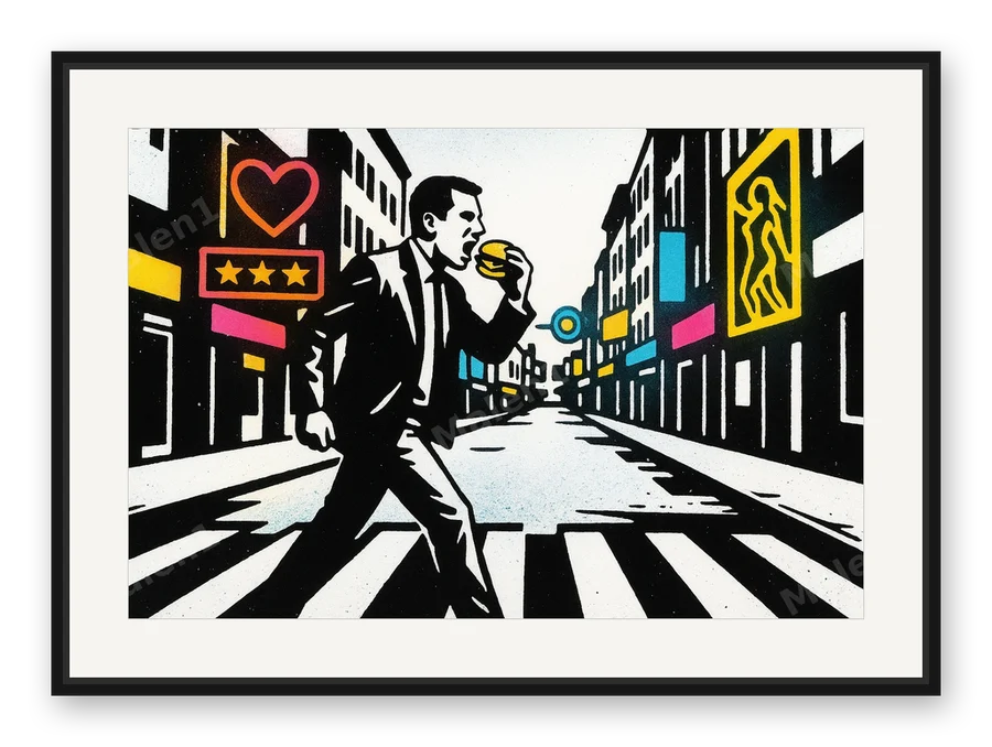 Reeperbahn als Posterdruck im Raum