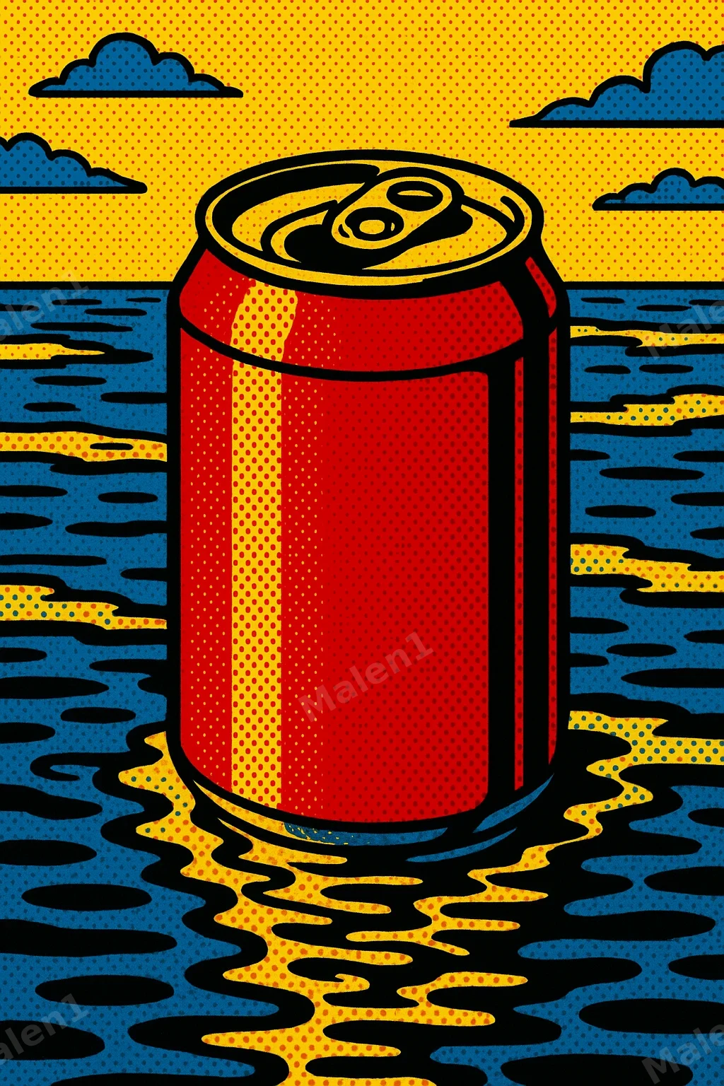 Dose im Meer