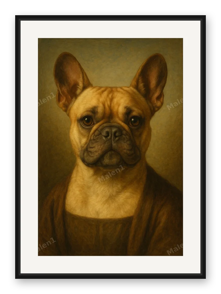 Bulldogge · Renaissance als Posterdruck im Raum