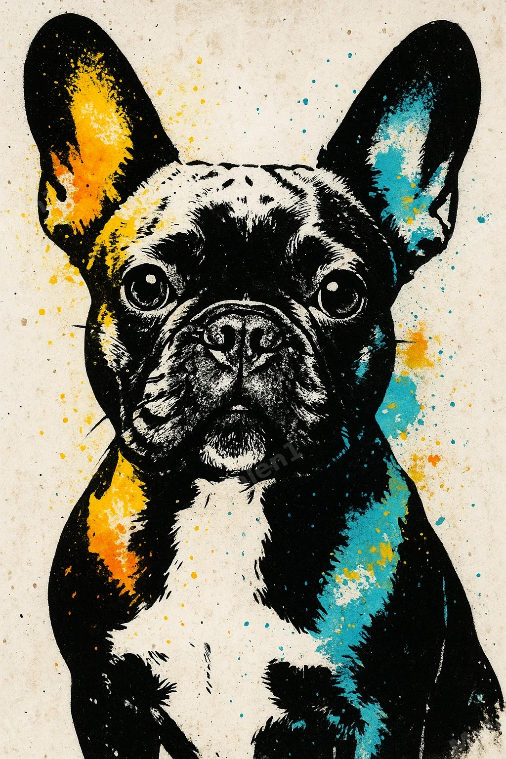Bulldogge · Stencil-Streetart