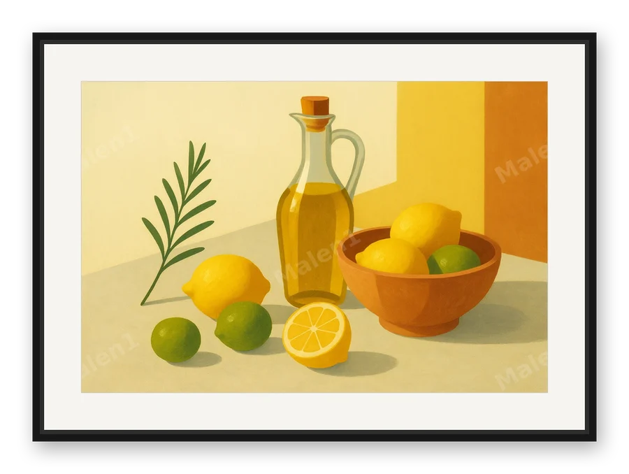 Mediterrane Küche als Posterdruck im Raum