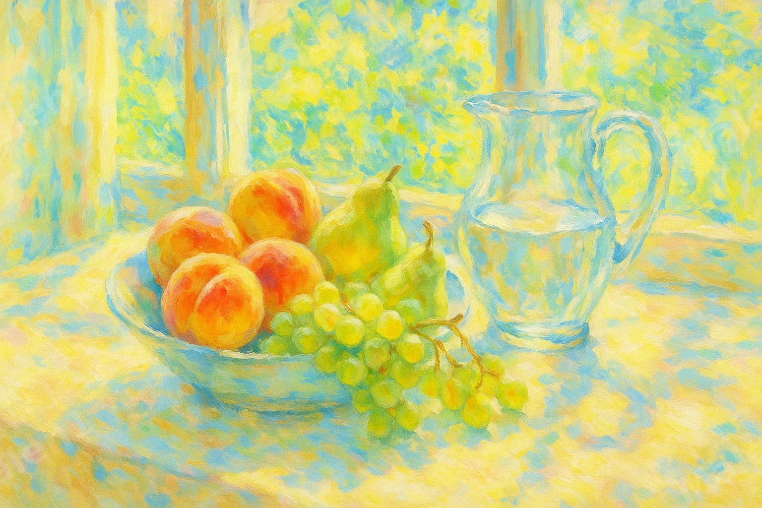 Obstschale am Fenster