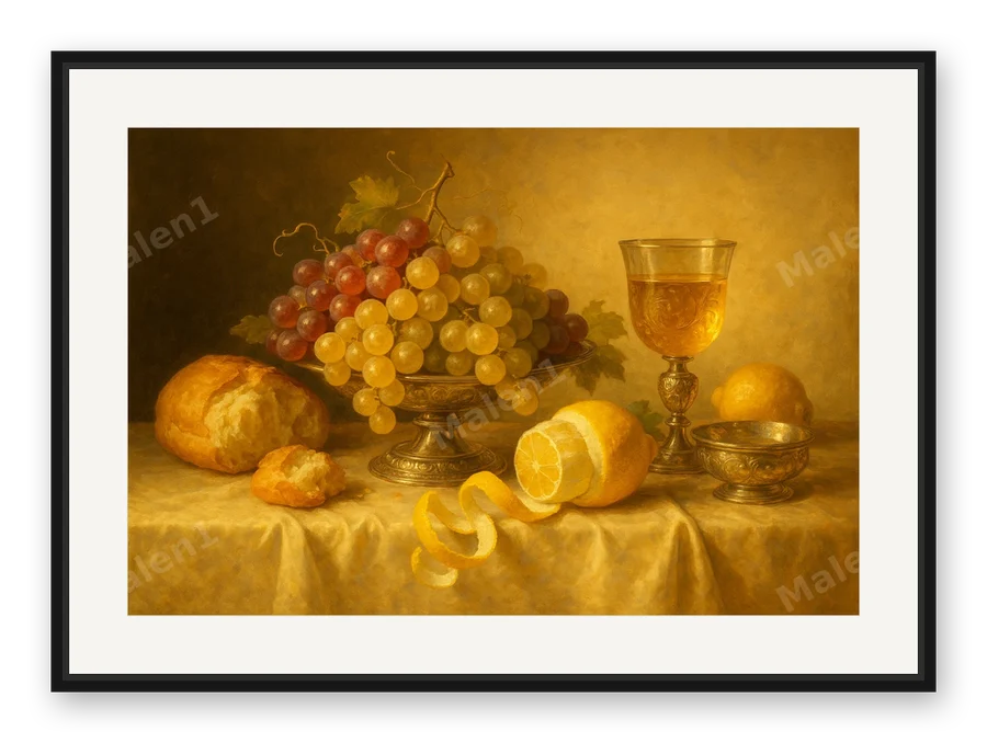 Barocke Tafel als Posterdruck im Raum