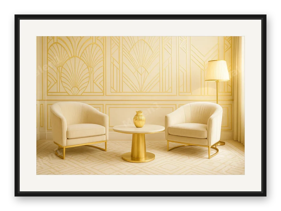 Eleganter Salon als Posterdruck im Raum