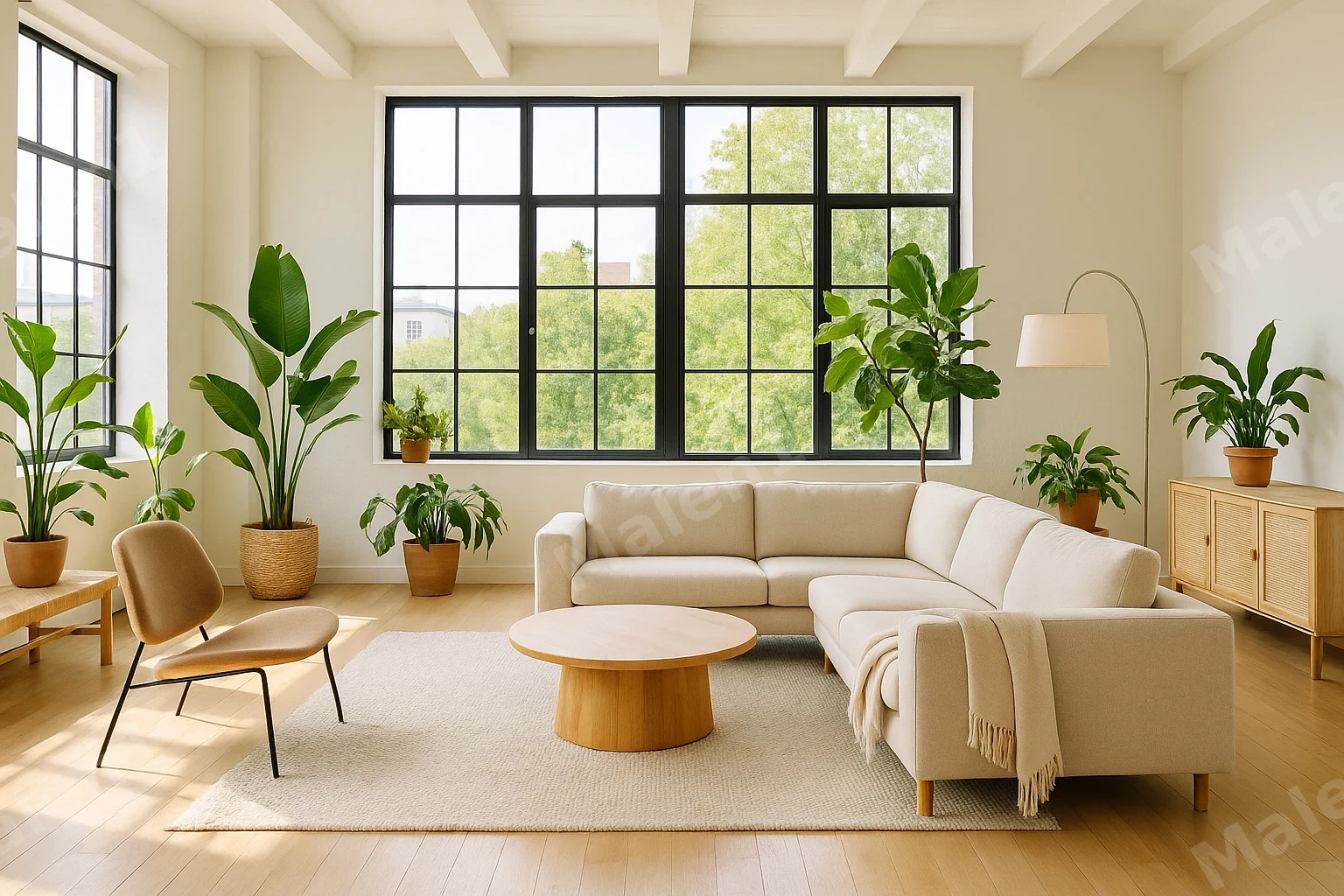 Loft mit Pflanzen