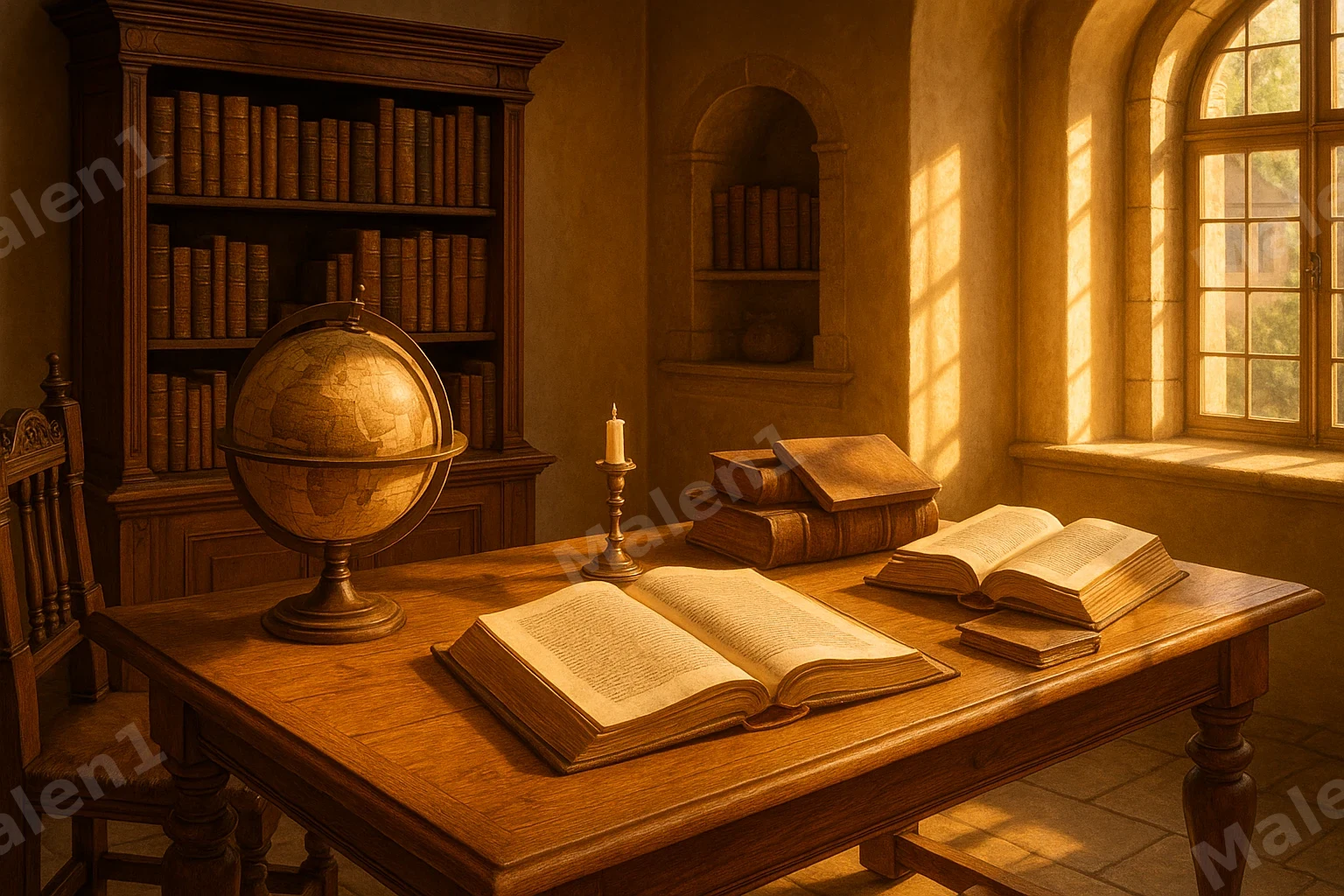 Studierzimmer mit Globus