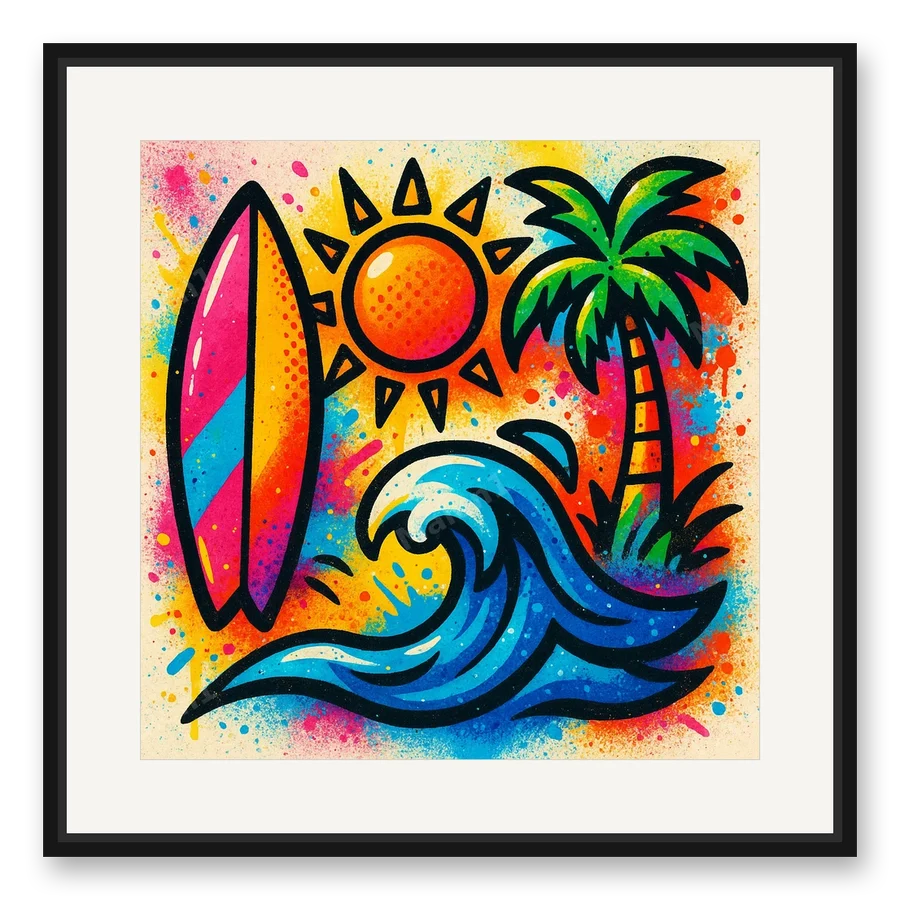 Beach Vibes als Posterdruck im Raum