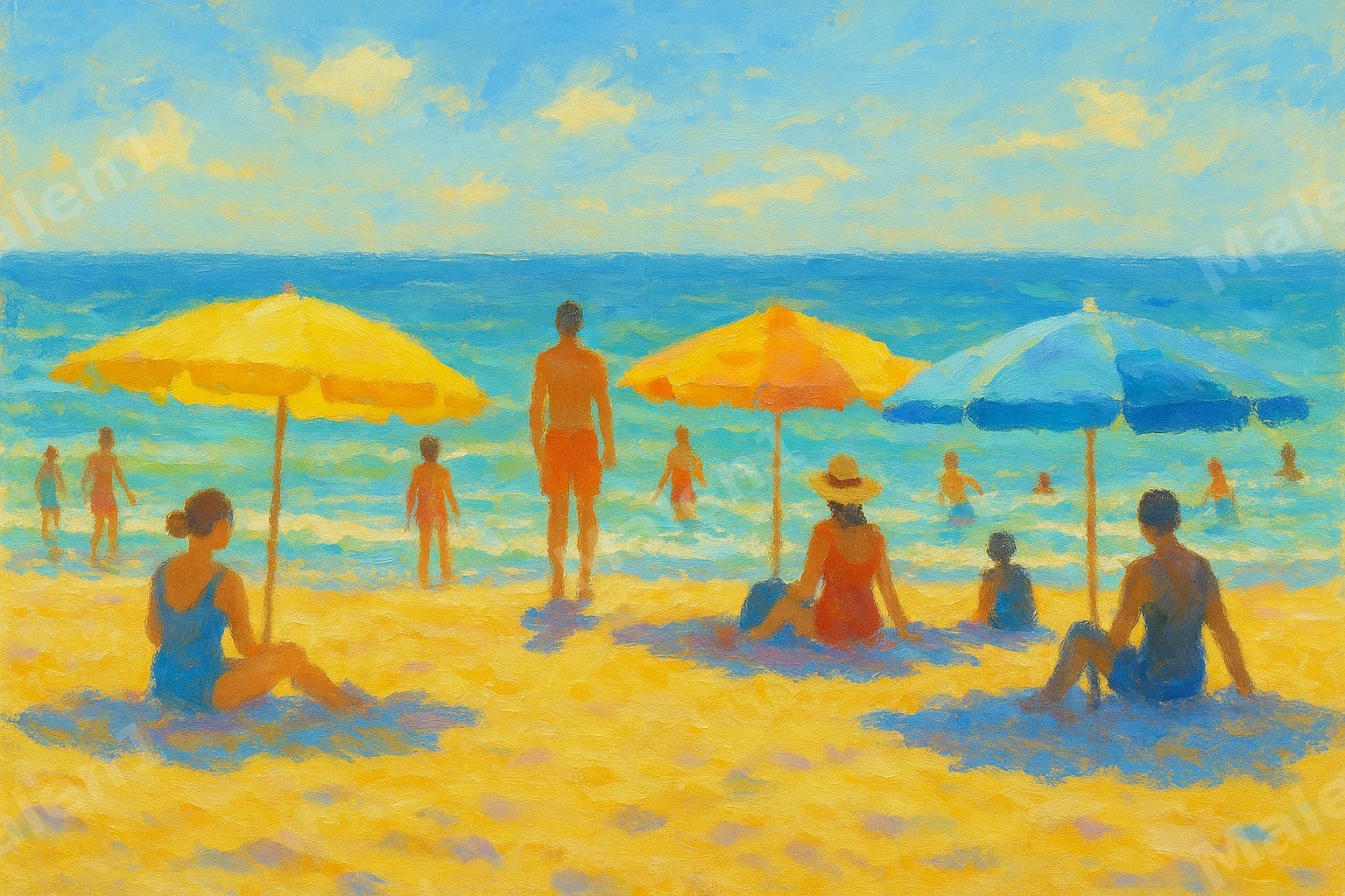 Badegäste am Strand