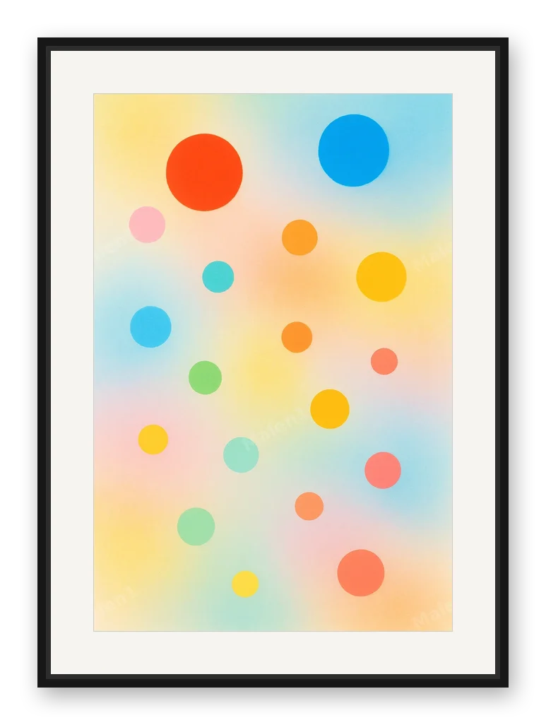 Ballons als Posterdruck im Raum