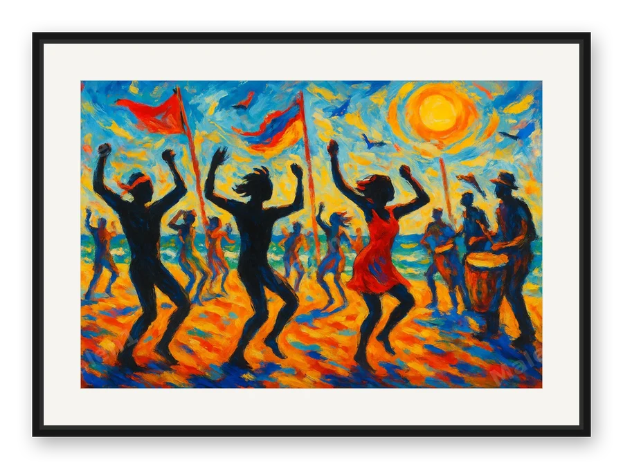 Strandfest als Posterdruck im Raum