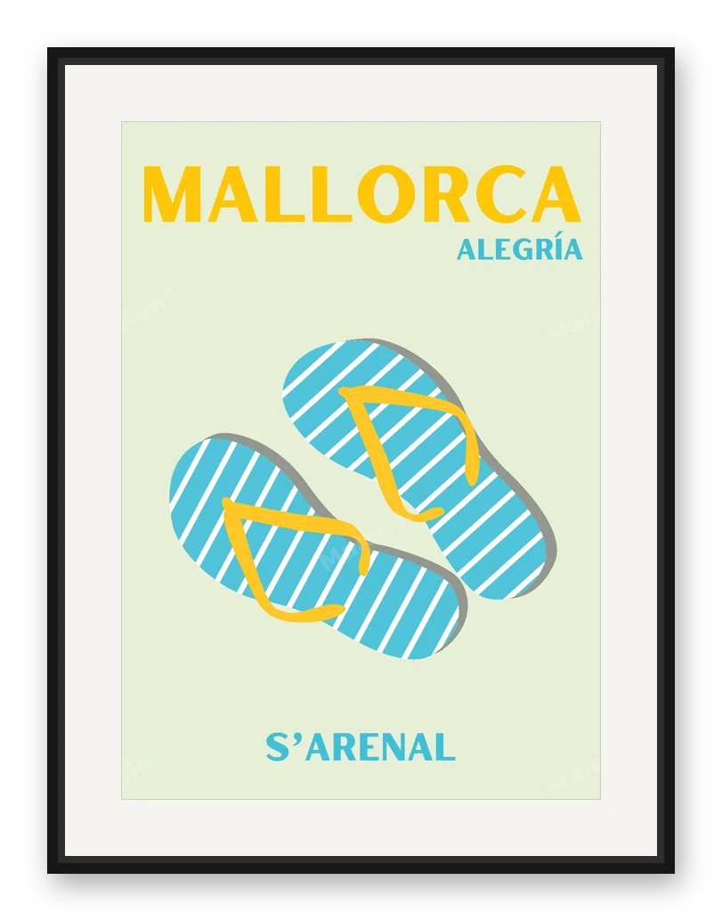 Mallorca S‘Arenal als Posterdruck im Raum