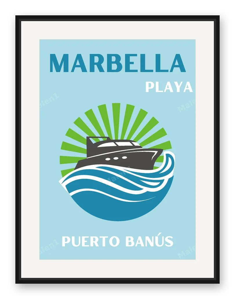 Marbella Playa als Posterdruck im Raum