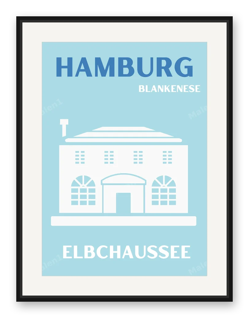 HAMBURG ELBCHAUSSEE als Posterdruck im Raum