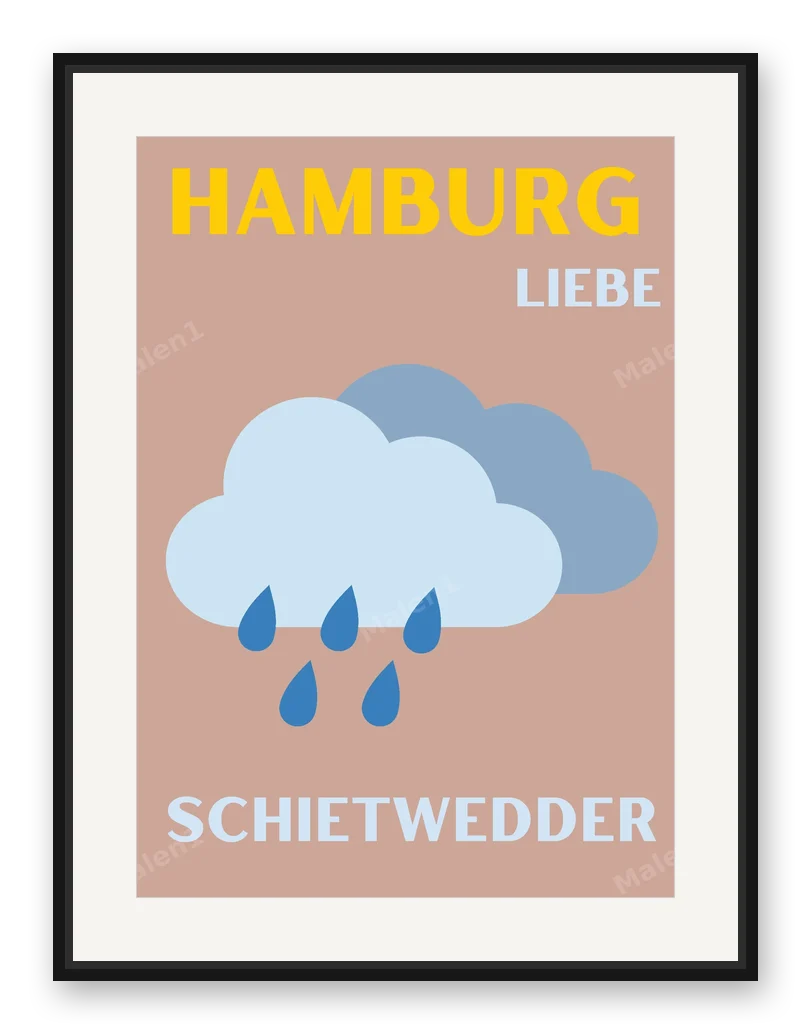 HAMBURG SCHIETWEDDER als Posterdruck im Raum