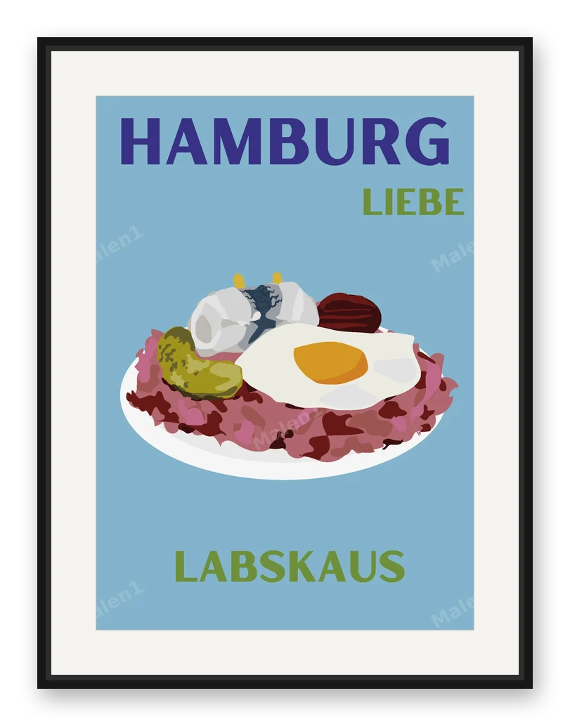 HAMBURG LABSKAUS als Posterdruck im Raum