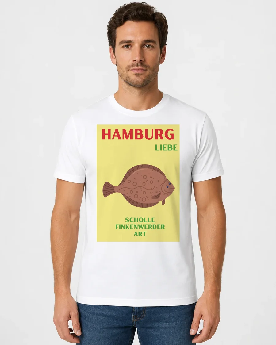 T-Shirt „HAMBURG SCHOLLE FINKENWERDER ART“