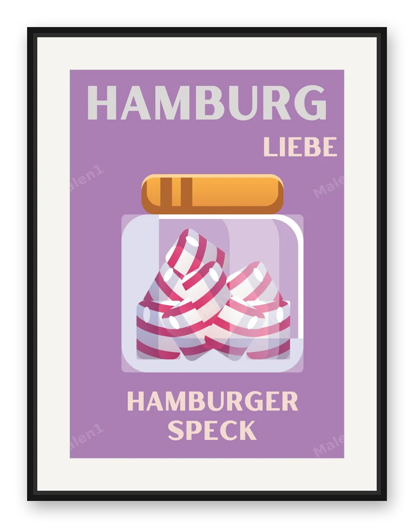 HAMBURG HAMBURGER SPECK als Posterdruck im Raum