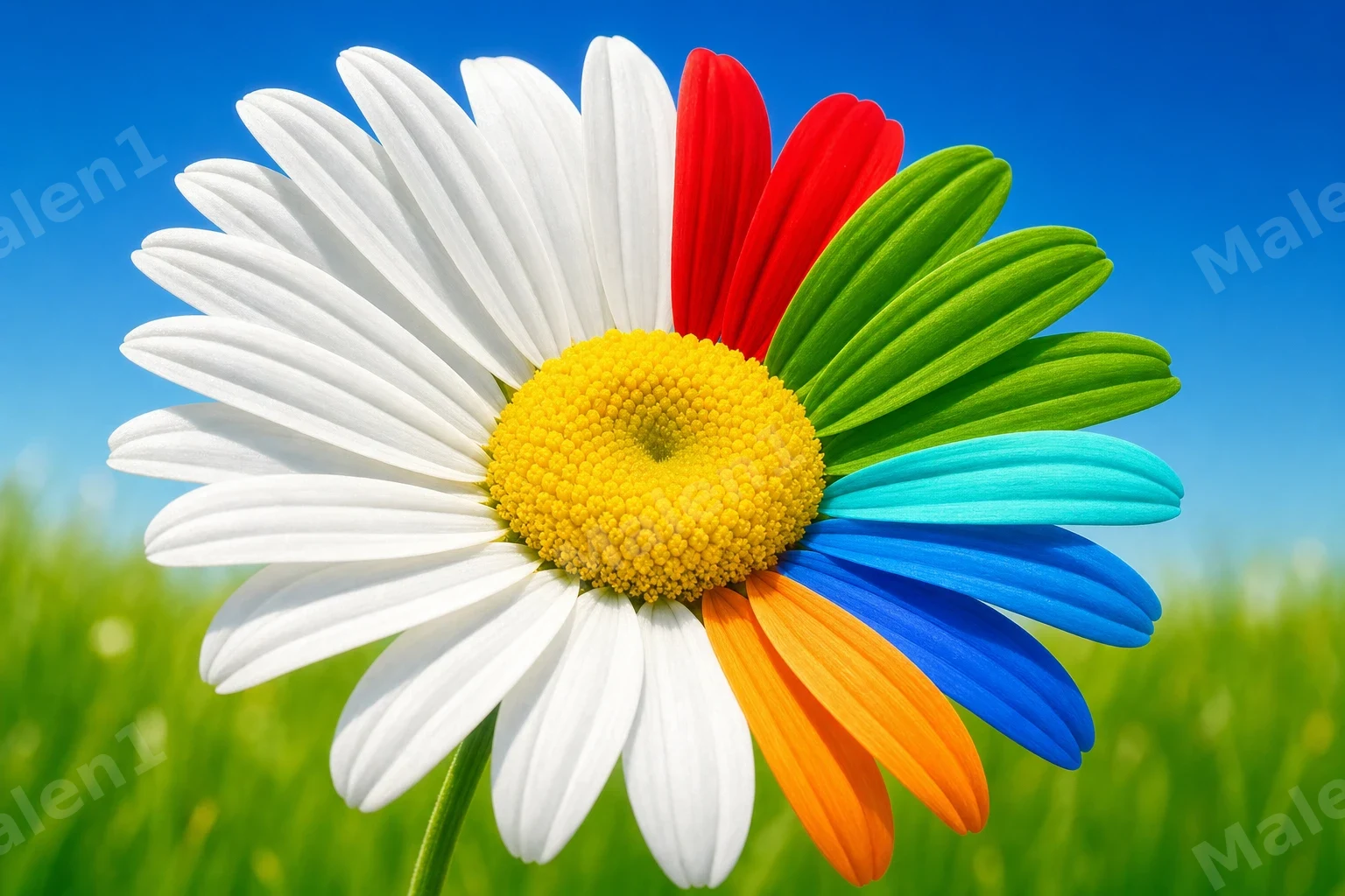 Margerite, farbige Blume
