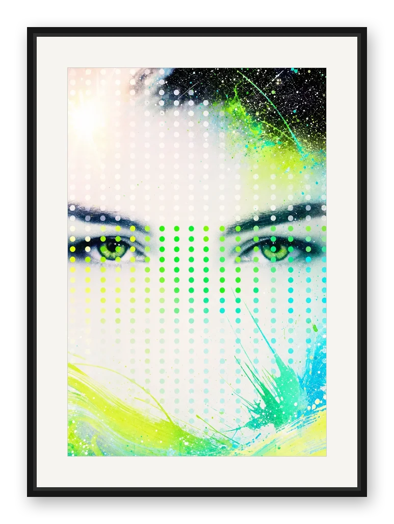 greeneys in space als Posterdruck im Raum