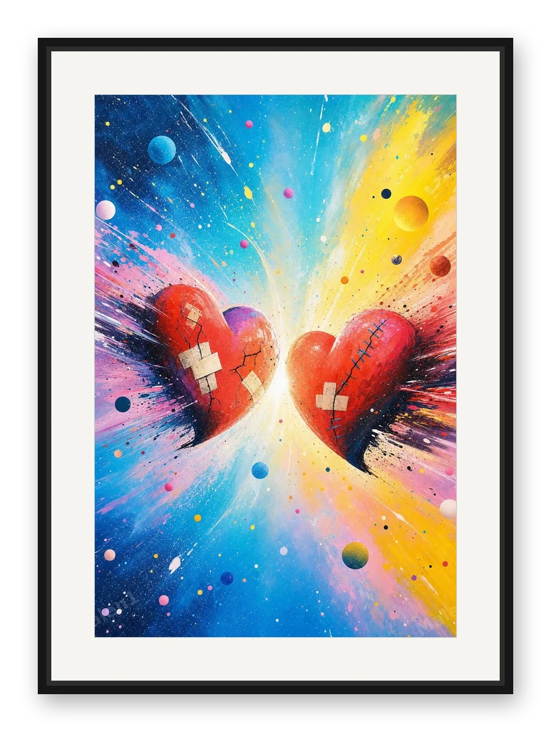 let´s heal together als Posterdruck im Raum