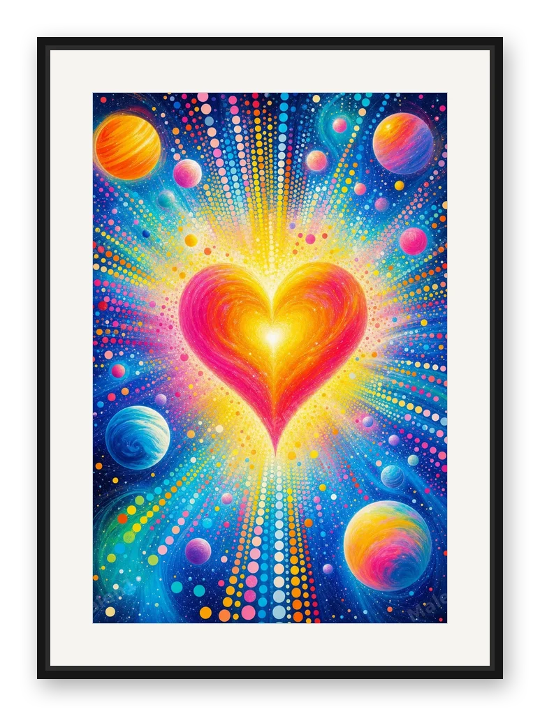 happieness of heart als Posterdruck im Raum