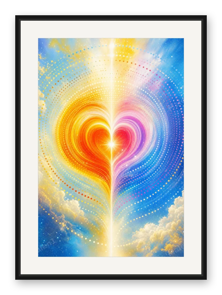 twinflameenergie als Posterdruck im Raum