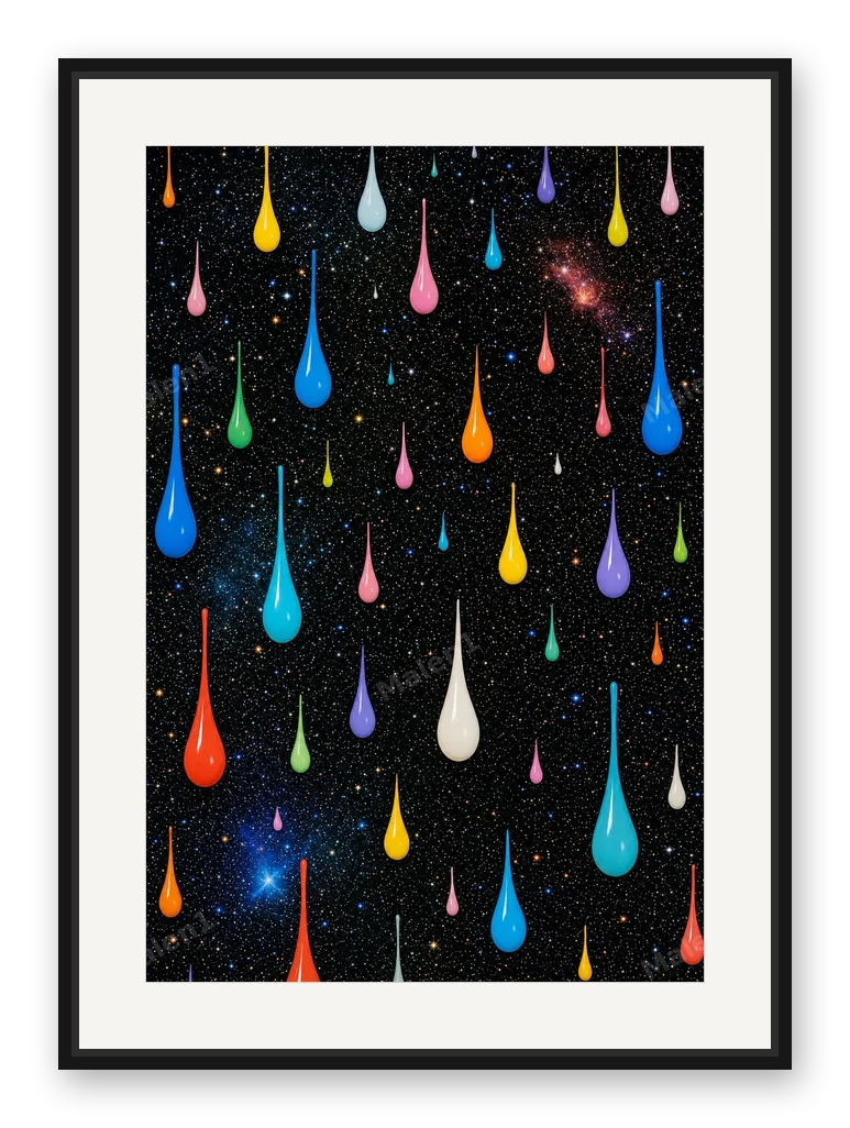 teardrops in space als Posterdruck im Raum