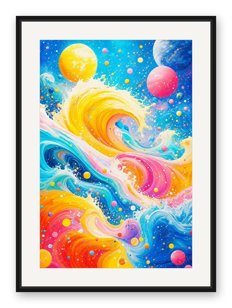 Waves of happieness als Posterdruck im Raum