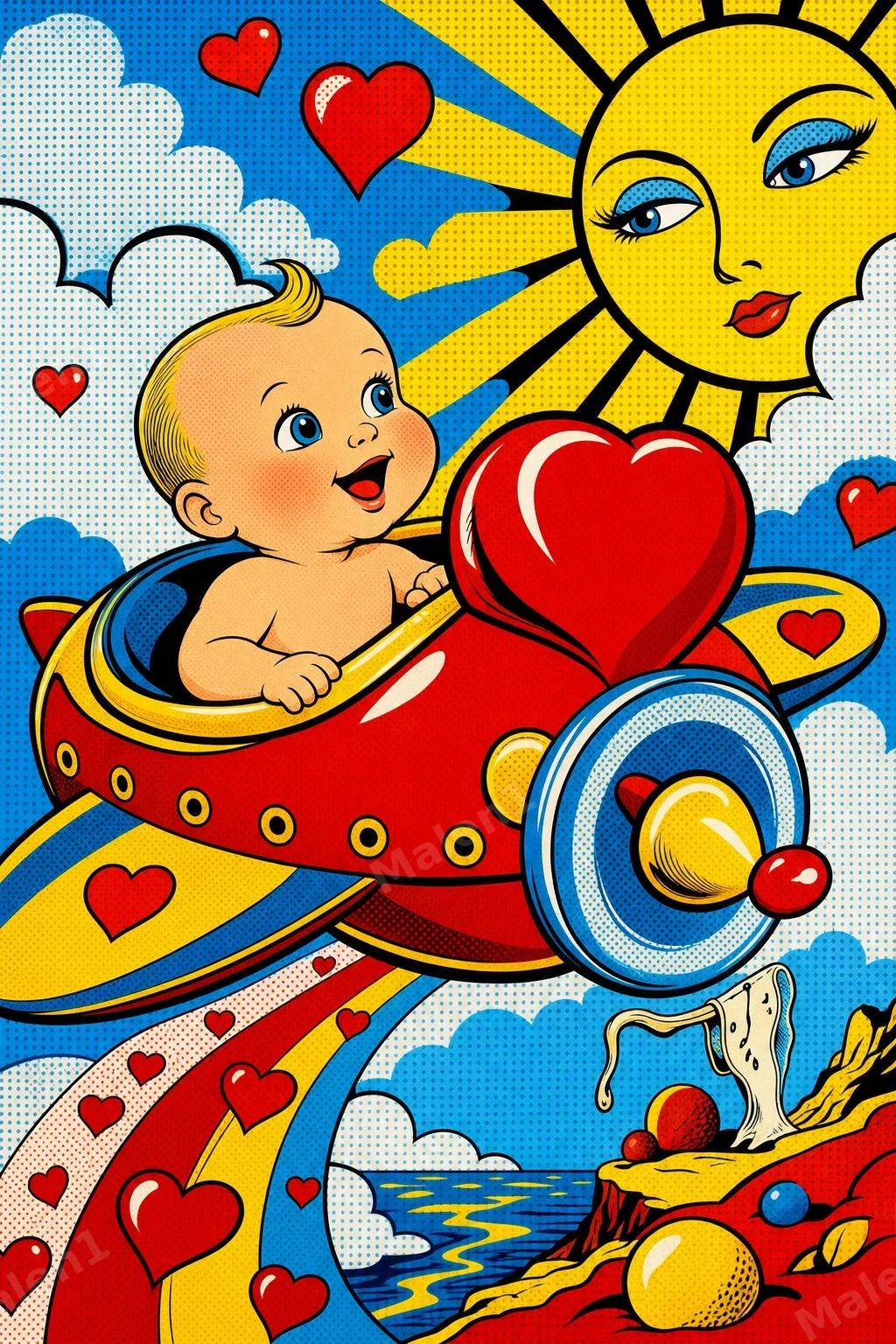 Baby an Bord der Liebe
