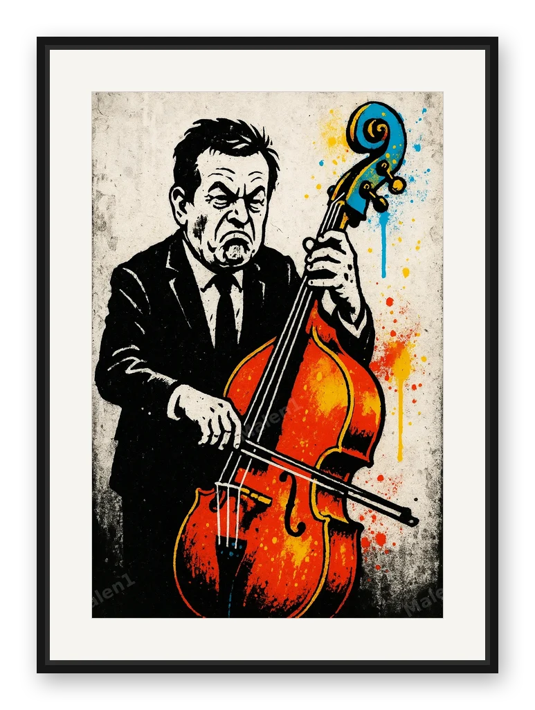 Musik als Posterdruck im Raum