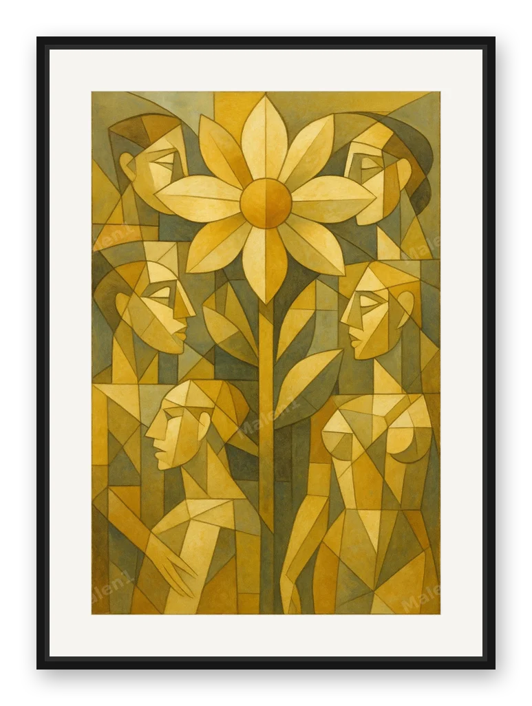 Blüte als Posterdruck im Raum
