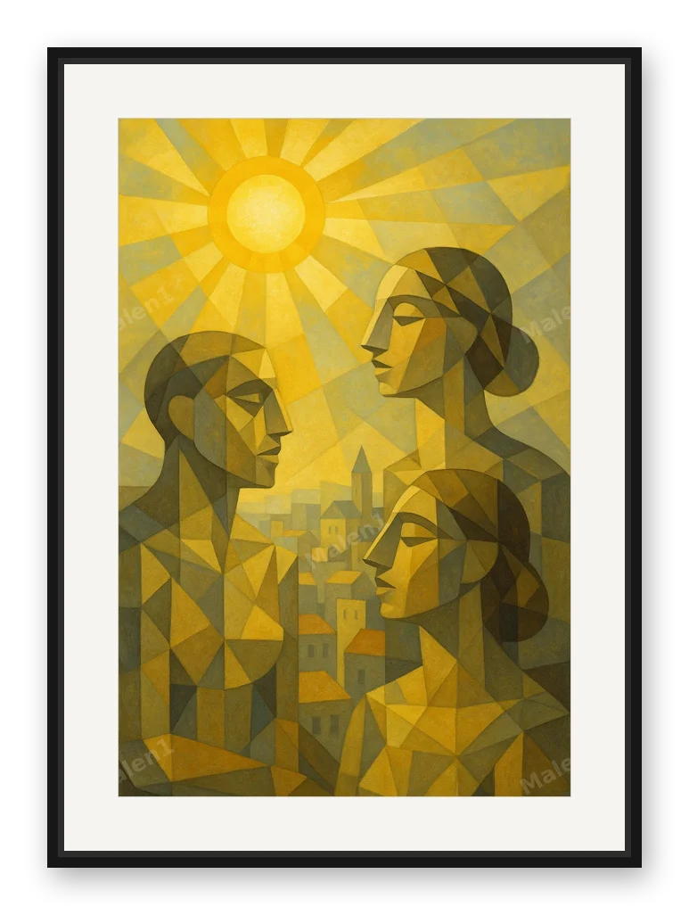 Sonne als Posterdruck im Raum