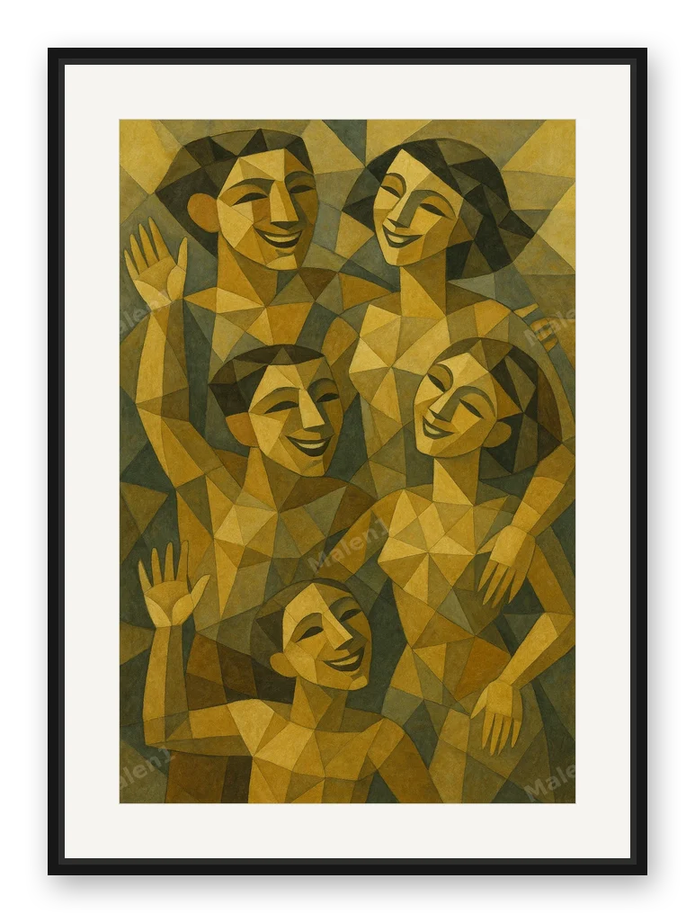 Figuren als Posterdruck im Raum