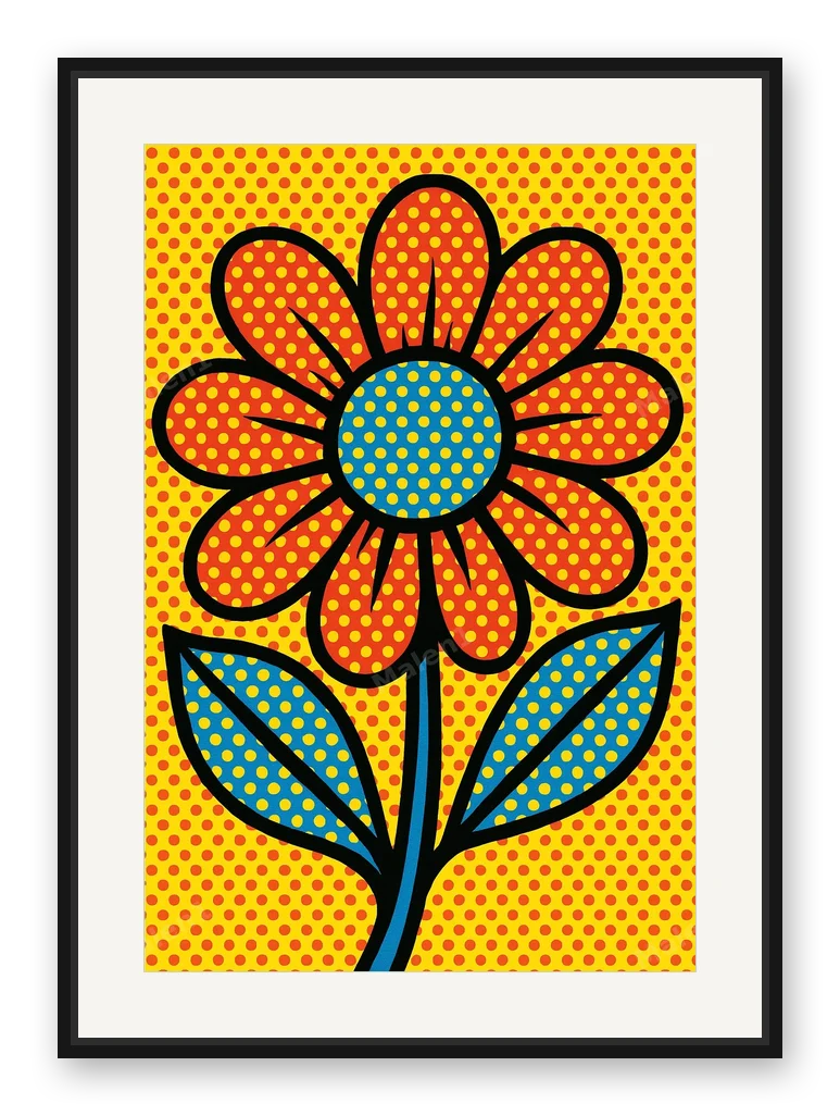 Blüte als Posterdruck im Raum