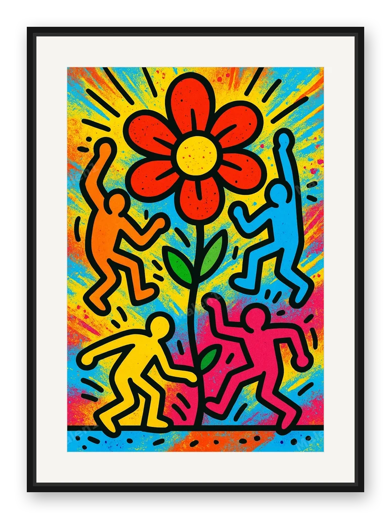 Blüte als Posterdruck im Raum