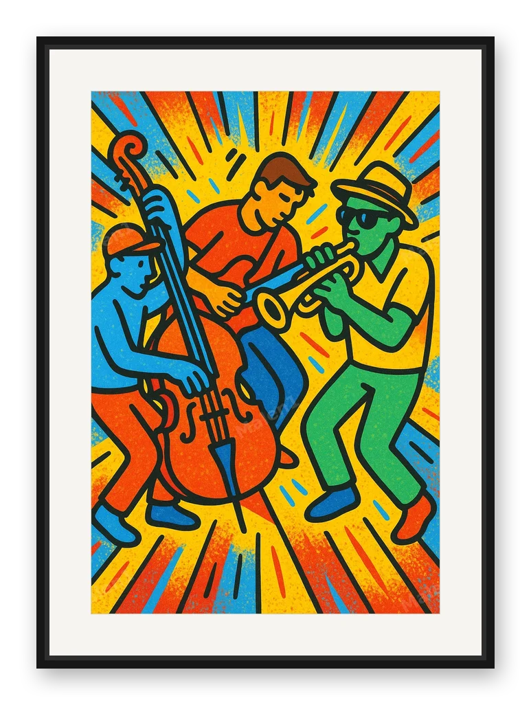 Musik als Posterdruck im Raum