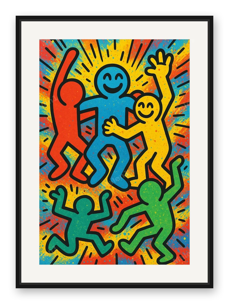 Figuren als Posterdruck im Raum