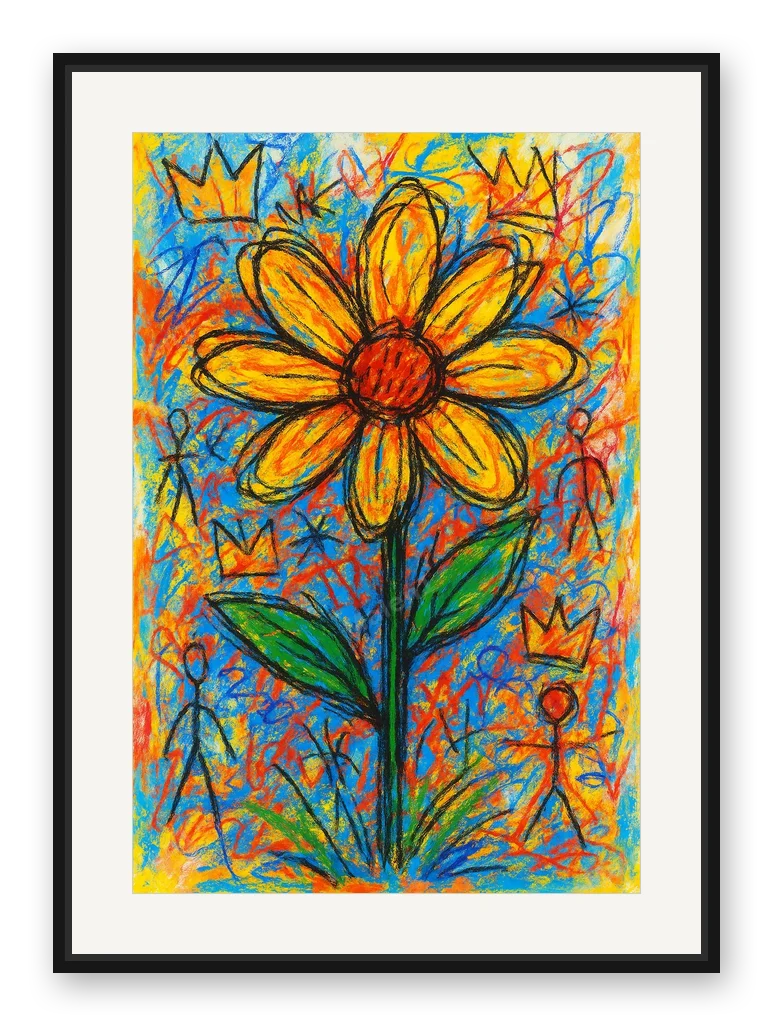 Blüte als Posterdruck im Raum