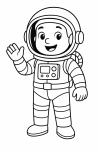 Ausmalbild Astronaut