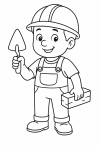 Ausmalbild Bauarbeiter