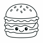 Ausmalbild Burger